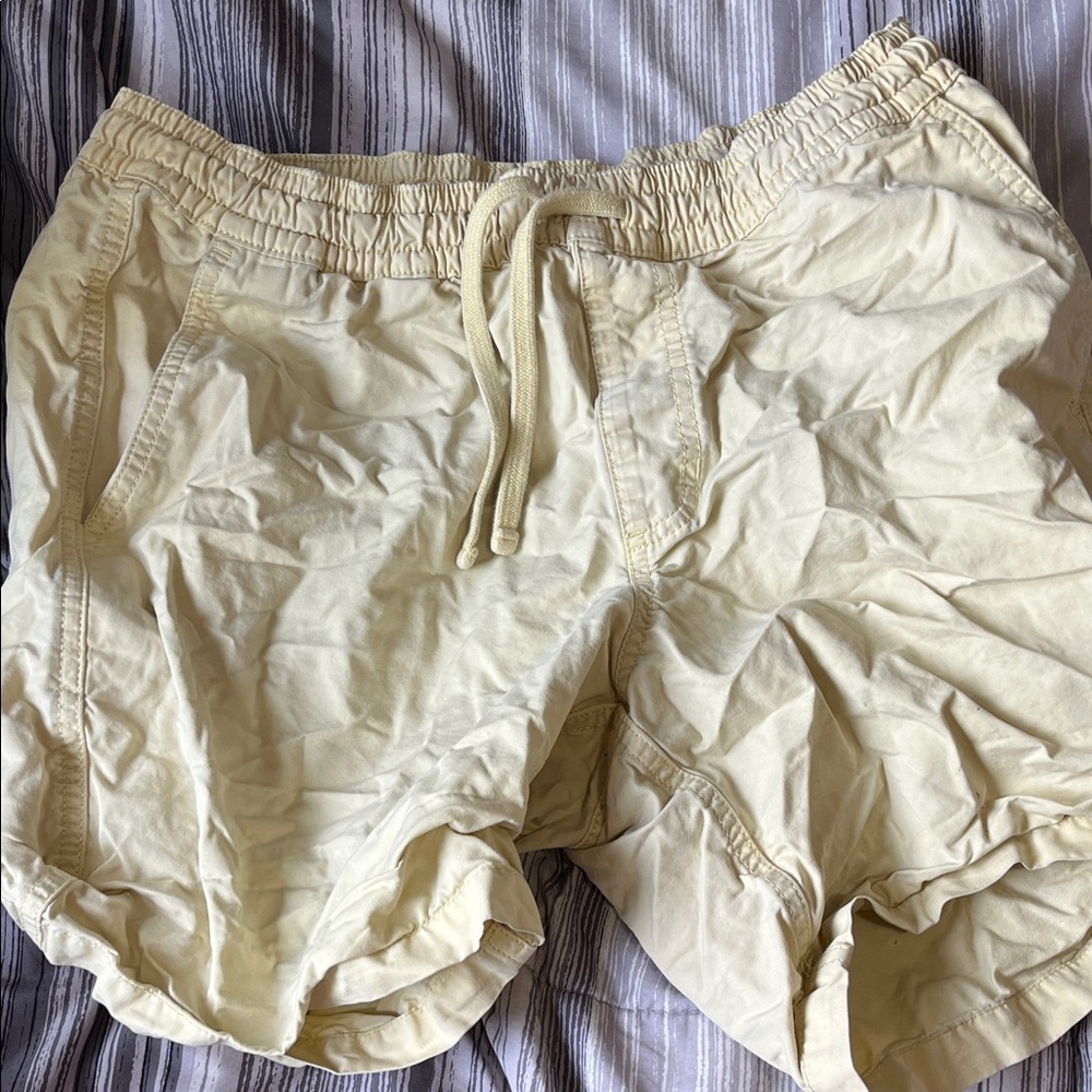 Vans Light Yellow Drawstring Shorts